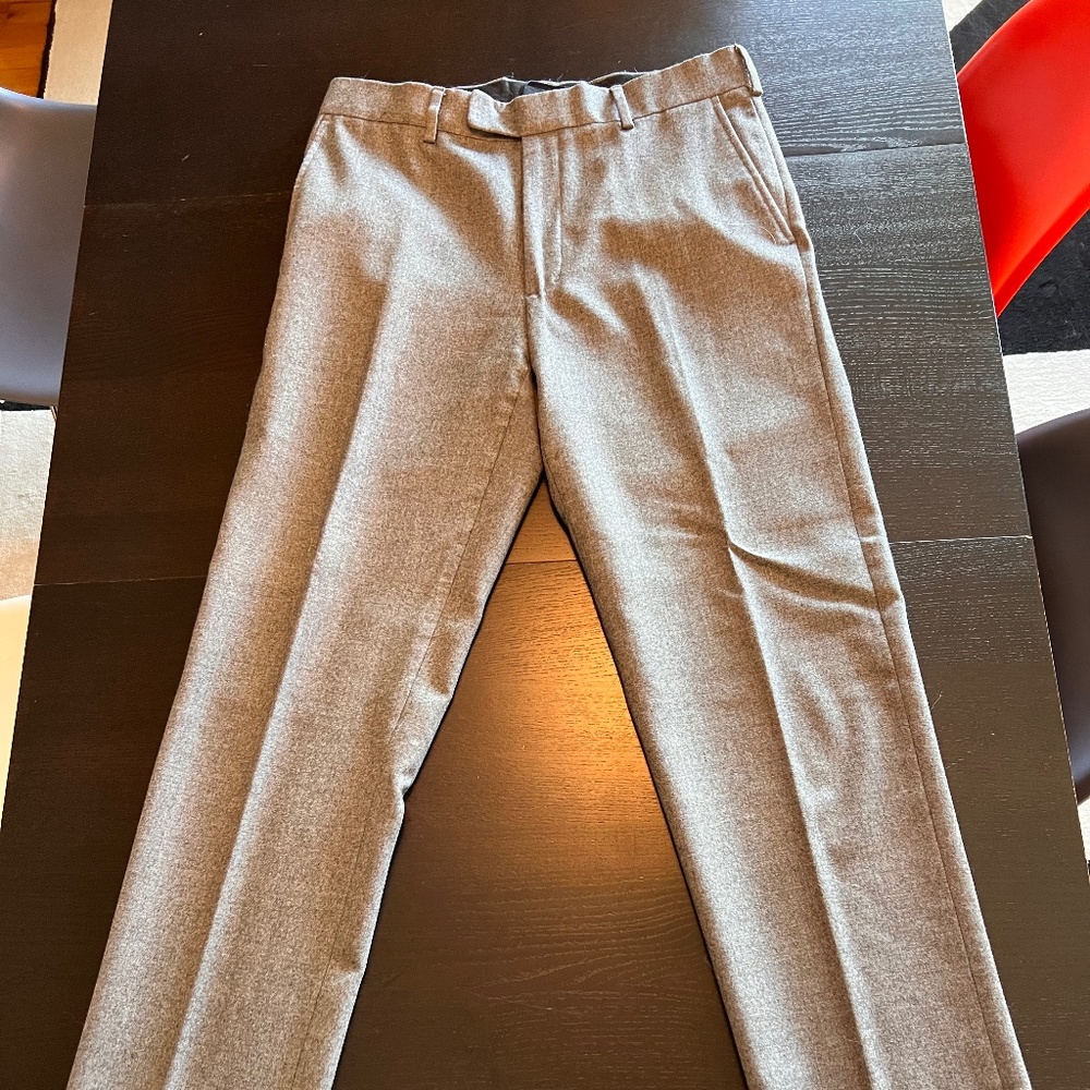 32x32 Mid-grey Wool Flannel pants